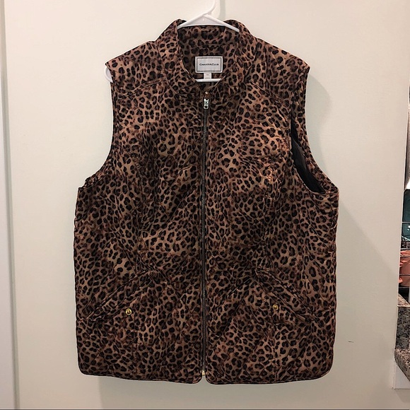 Charter Club Animal Print Quilted Vest - Picture 2 of 6